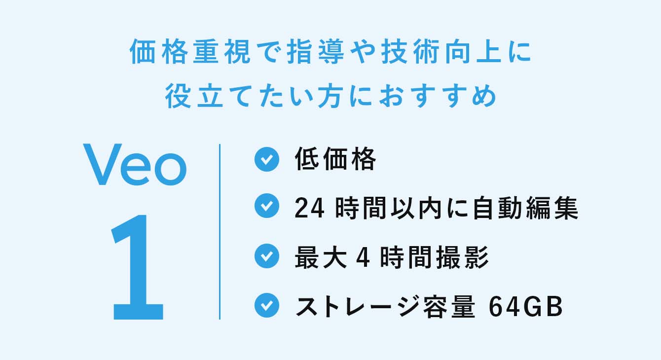 Cloud 9 チームスポーツのためのaiカメラ Veo レンタルサービス